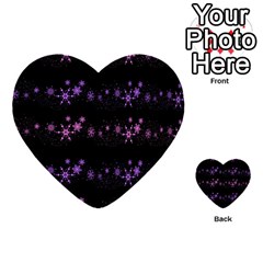 Purple elegant Xmas Playing Cards 54 (Heart)  from UrbanLoad.com Back