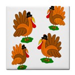 Thanksgiving turkeys Tile Coasters