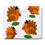 Thanksgiving turkeys Large Mousepads