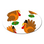Thanksgiving turkeys Oval Magnet