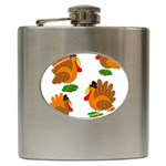Thanksgiving turkeys Hip Flask (6 oz)