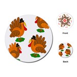 Thanksgiving turkeys Playing Cards (Round) 