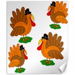 Thanksgiving turkeys Canvas 8  x 10 