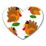 Thanksgiving turkeys Heart Mousepads