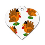Thanksgiving turkeys Dog Tag Heart (One Side)
