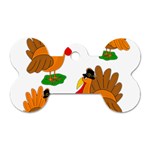 Thanksgiving turkeys Dog Tag Bone (Two Sides)