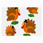 Thanksgiving turkeys Large Glasses Cloth