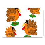Thanksgiving turkeys Large Doormat 