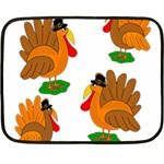 Thanksgiving turkeys Fleece Blanket (Mini)