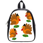Thanksgiving turkeys School Bags (Small) 