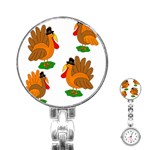 Thanksgiving turkeys Stainless Steel Nurses Watch