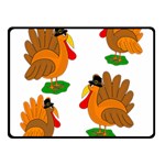 Thanksgiving turkeys Double Sided Fleece Blanket (Small) 
