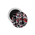 Red abstract flowers 1.75  Magnets
