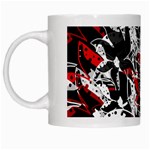 Red abstract flowers White Mugs