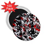 Red abstract flowers 2.25  Magnets (100 pack) 