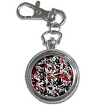 Red abstract flowers Key Chain Watches