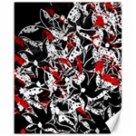Red abstract flowers Canvas 16  x 20  