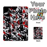 Red abstract flowers Multi-purpose Cards (Rectangle) 