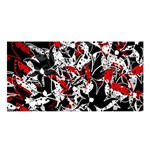 Red abstract flowers Satin Shawl