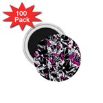 Purple abstract flowers 1.75  Magnets (100 pack) 