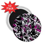 Purple abstract flowers 2.25  Magnets (10 pack) 
