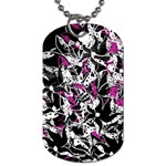 Purple abstract flowers Dog Tag (Two Sides)