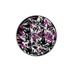 Purple abstract flowers Hat Clip Ball Marker