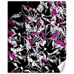 Purple abstract flowers Canvas 16  x 20  