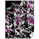 Purple abstract flowers Canvas 36  x 48  