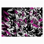 Purple abstract flowers Large Glasses Cloth