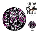 Purple abstract flowers Multi-purpose Cards (Round) 