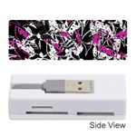 Purple abstract flowers Memory Card Reader (Stick) 