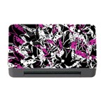 Purple abstract flowers Memory Card Reader with CF