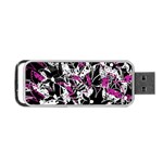 Purple abstract flowers Portable USB Flash (Two Sides)