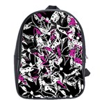 Purple abstract flowers School Bags (XL) 