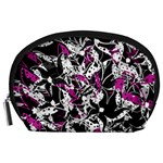 Purple abstract flowers Accessory Pouches (Large) 