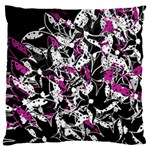Purple abstract flowers Large Flano Cushion Case (Two Sides)