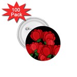 Red tulips 1.75  Buttons (100 pack) 