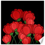 Red tulips Canvas 12  x 12  
