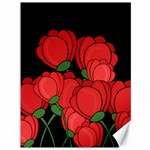 Red tulips Canvas 36  x 48  