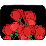 Red tulips Fleece Blanket (Mini)