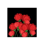 Red tulips Satin Bandana Scarf