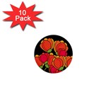Orange tulips 1  Mini Buttons (10 pack) 
