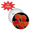 Orange tulips 1.75  Buttons (10 pack)