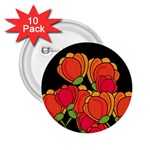 Orange tulips 2.25  Buttons (10 pack) 