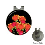 Orange tulips Hat Clips with Golf Markers