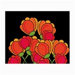 Orange tulips Small Glasses Cloth (2-Side)