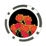 Orange tulips Poker Chip Card Guards (10 pack) 