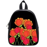 Orange tulips School Bags (Small) 