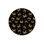 Insects Motif Pattern Magnet 3  (Round)